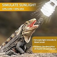 Vista 5 de LUCKY HERP Bombilla de Luz Compacta Fluorescente UVA UVB para Reptiles del Desierto 10.0 26W