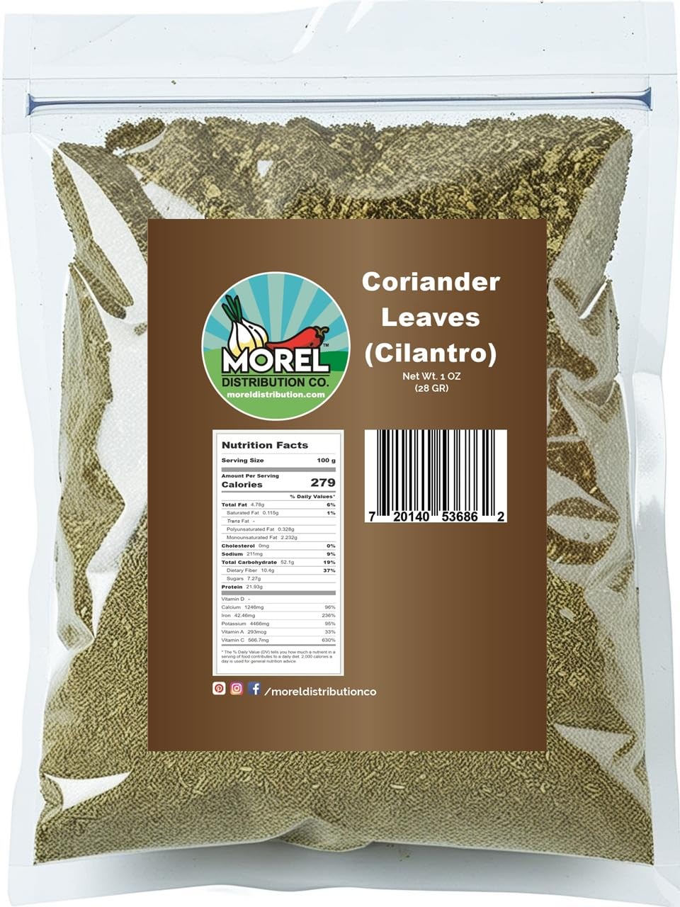 Coriander Leaves. Cilantro Leaf, Cut and Sifted. 1 oz, 4 oz, and 1 Lb. (1 LB)