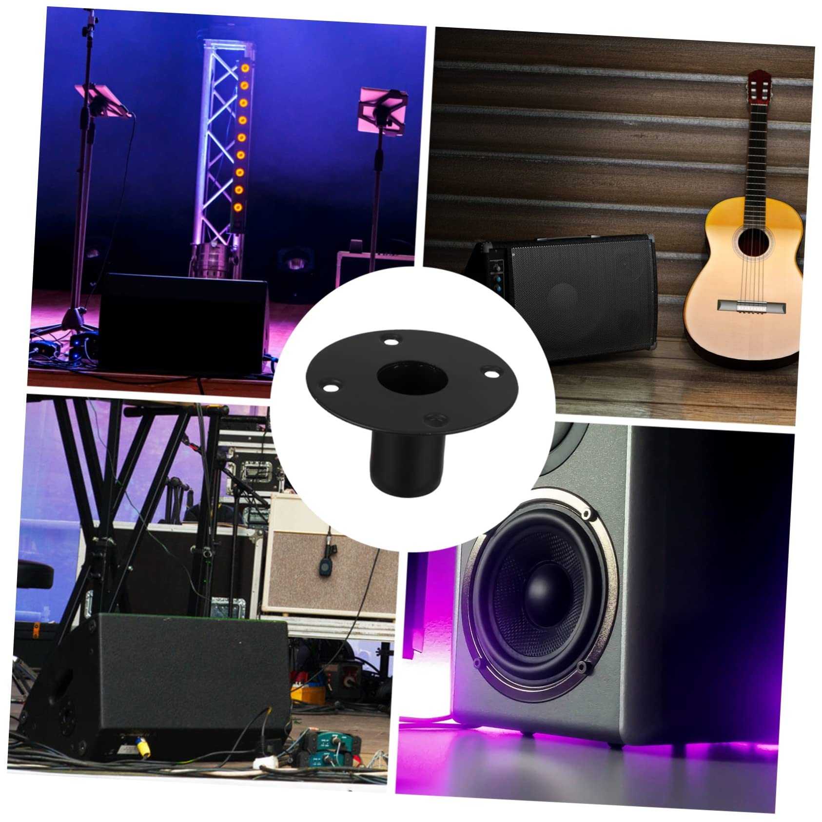 PartyKindom 2piezas Soporte De Altavoces De Hierro Resistente para Escenarios y Estudios Base Estable para Tornillos para Altavoces De Sonido Eventos y Presentaciones
