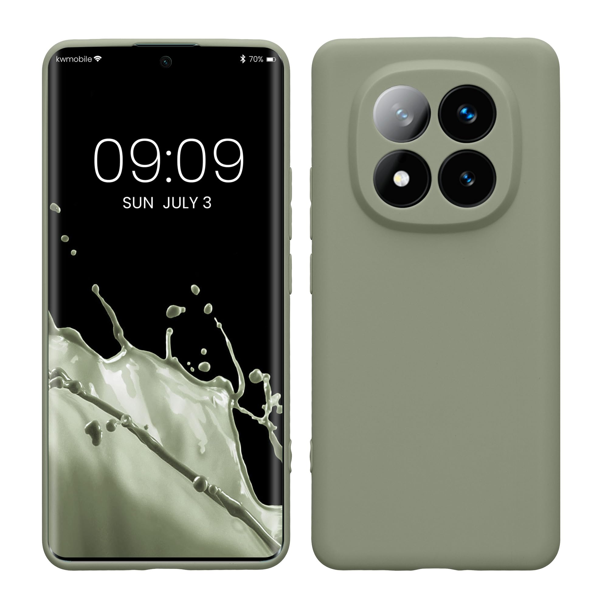 kwmobile Carcasa Compatible con Xiaomi Redmi Note 14 Pro 5G / Poco X7 Funda - Funda Ultrafina de TPU con Bordes elevados - Lavanda Metalizado — view 169