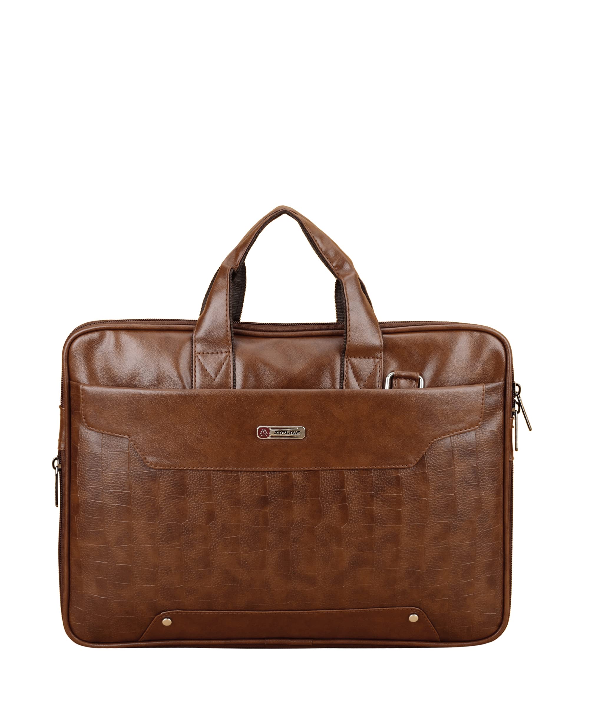 Zipline Office Faux Leather laptop bag for Men - Fits 14/15.6/16 inch Laptop Messenger Bags For Mens (1-Tan Bag) (B0C543CFB3) Amazon Price History, Amazon Price Tracker