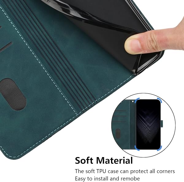 Case for Huawei P Smart Z/Y9 Prime 2019, Premium PU Leather Wallet Phone Case [Magnetic Clasp] Flip Case for Huawei P Smart Z/Y9 Prime 2019 (Green) - 4