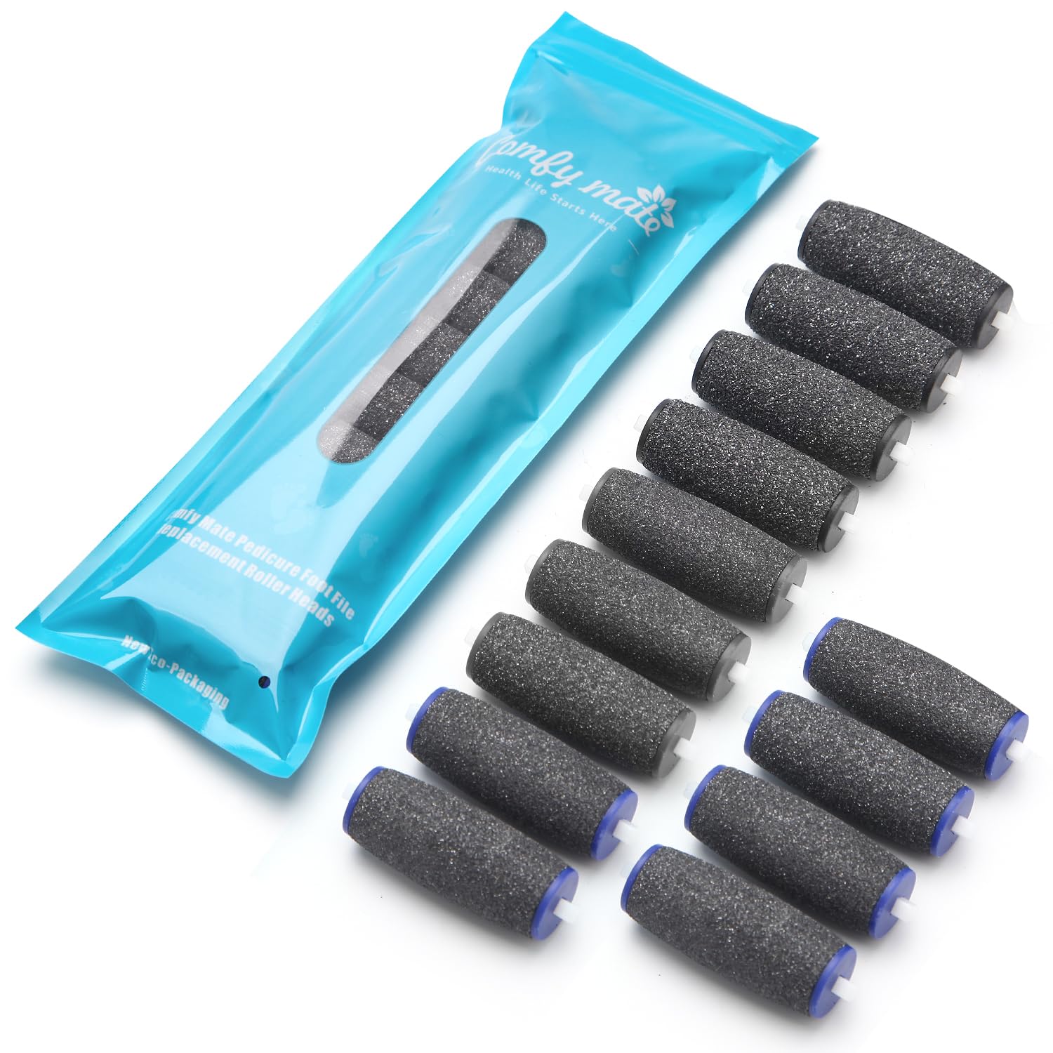 13 Pack Replacement Rollers for Amope Pedi Perfect Refills Electronic Foot File-(6 Extra Coarse& 7 Regular Coarse)