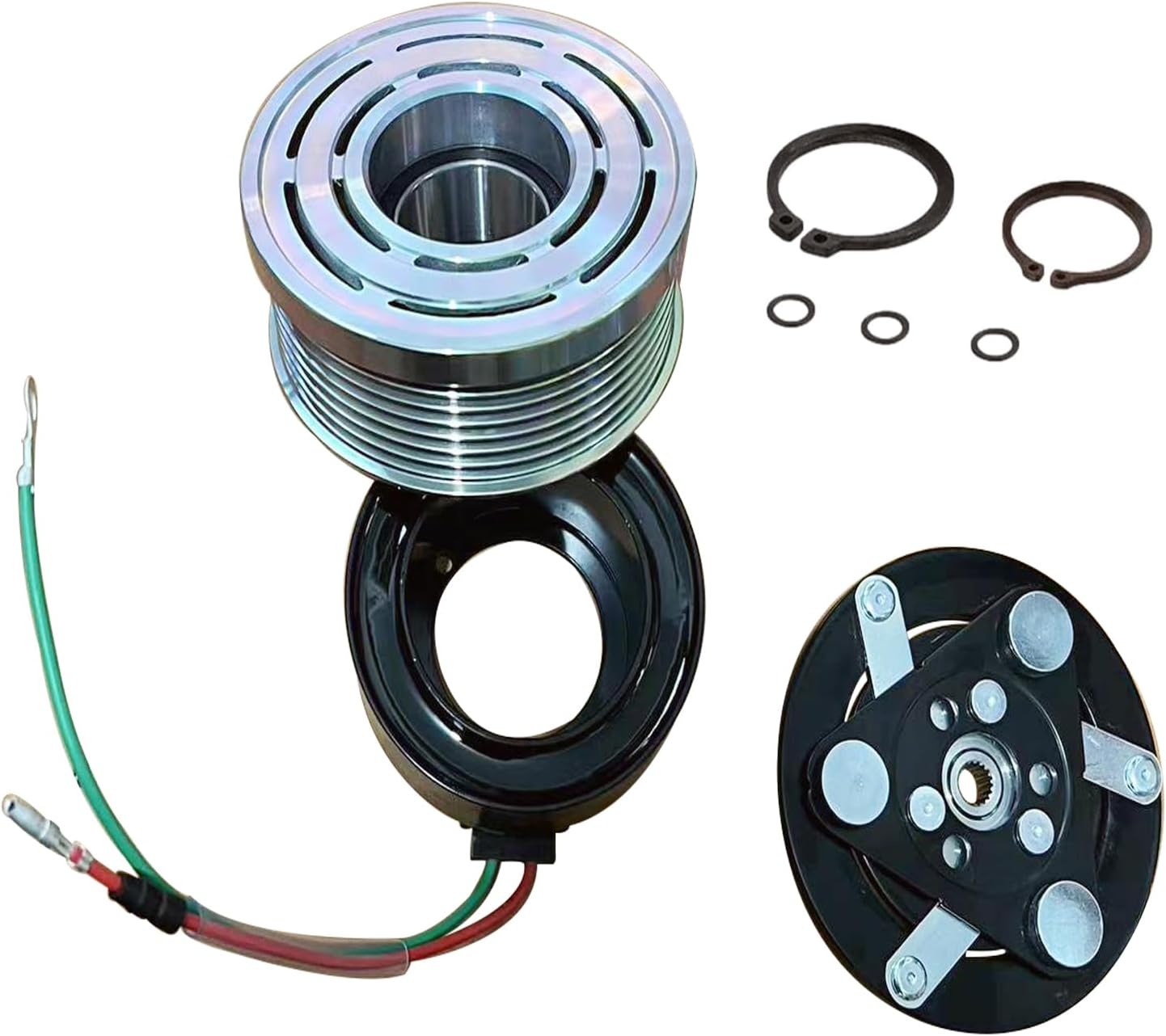 38810-RNA-A01 AC Compressor Clutch Assy for Civic 1.8L 2006 2007 2008 2009 2010 2011 Auto Air Compressor Clutch Oil Assembly Kit Pulley Bearing Coil Plate 38810RNAA02
