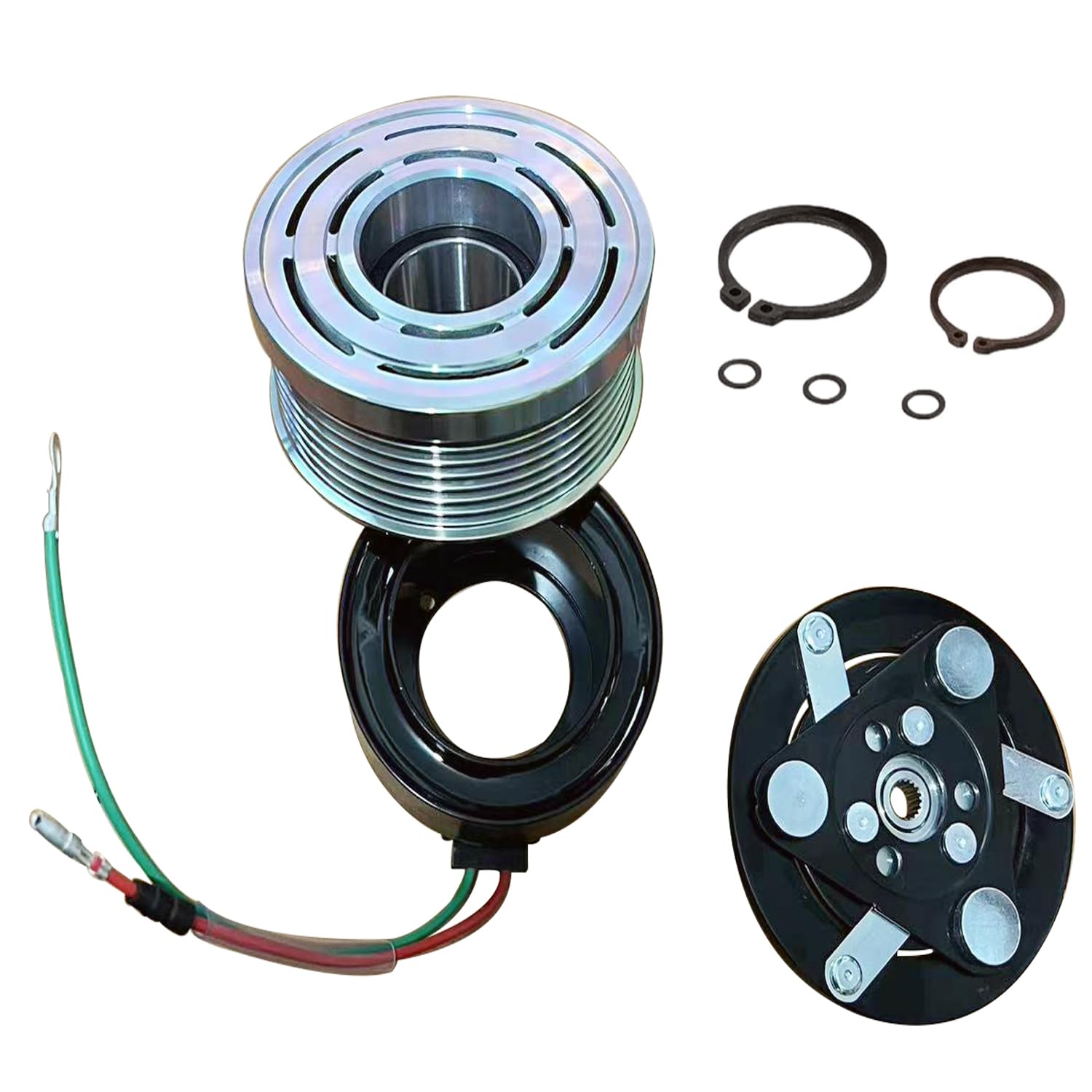 ZANILIA 38810-RNA-A01 AC Compressor Clutch Assy for Civic 1.8L 2006 2007 2008 2009 2010 2011 Auto Air Compressor Clutch Oil Assembly Kit Pulley Bearing Coil Plate 38810RNAA02