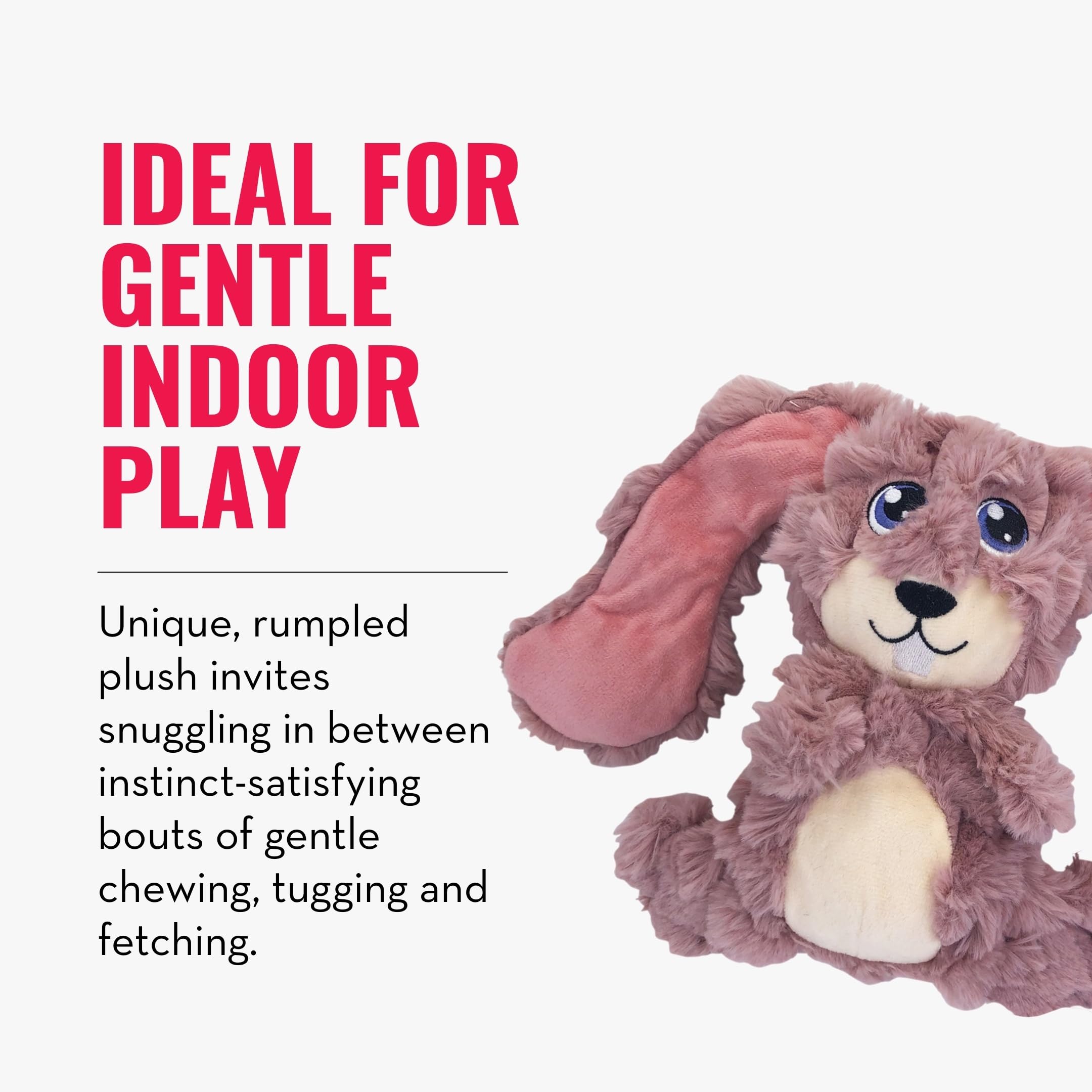 Kong Scrumplez bunny pluche met piep roze