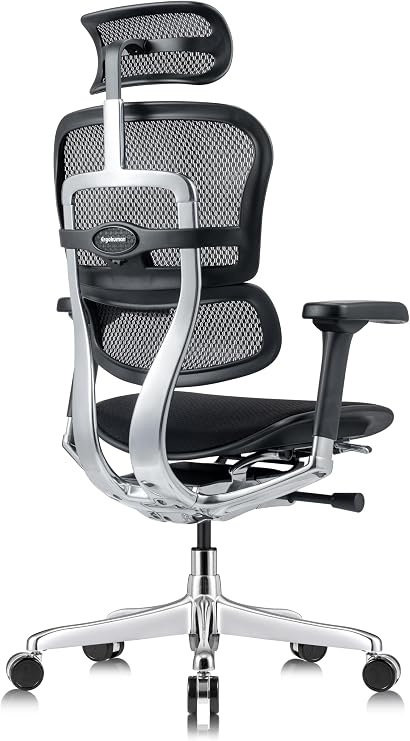 Tempur-Pedic Ergohuman GEN2 Hi Back Ergonomic Office Chair Seat, Synchro-Tilt, Adjustable Headrest, Arm Height Adjustment, Black