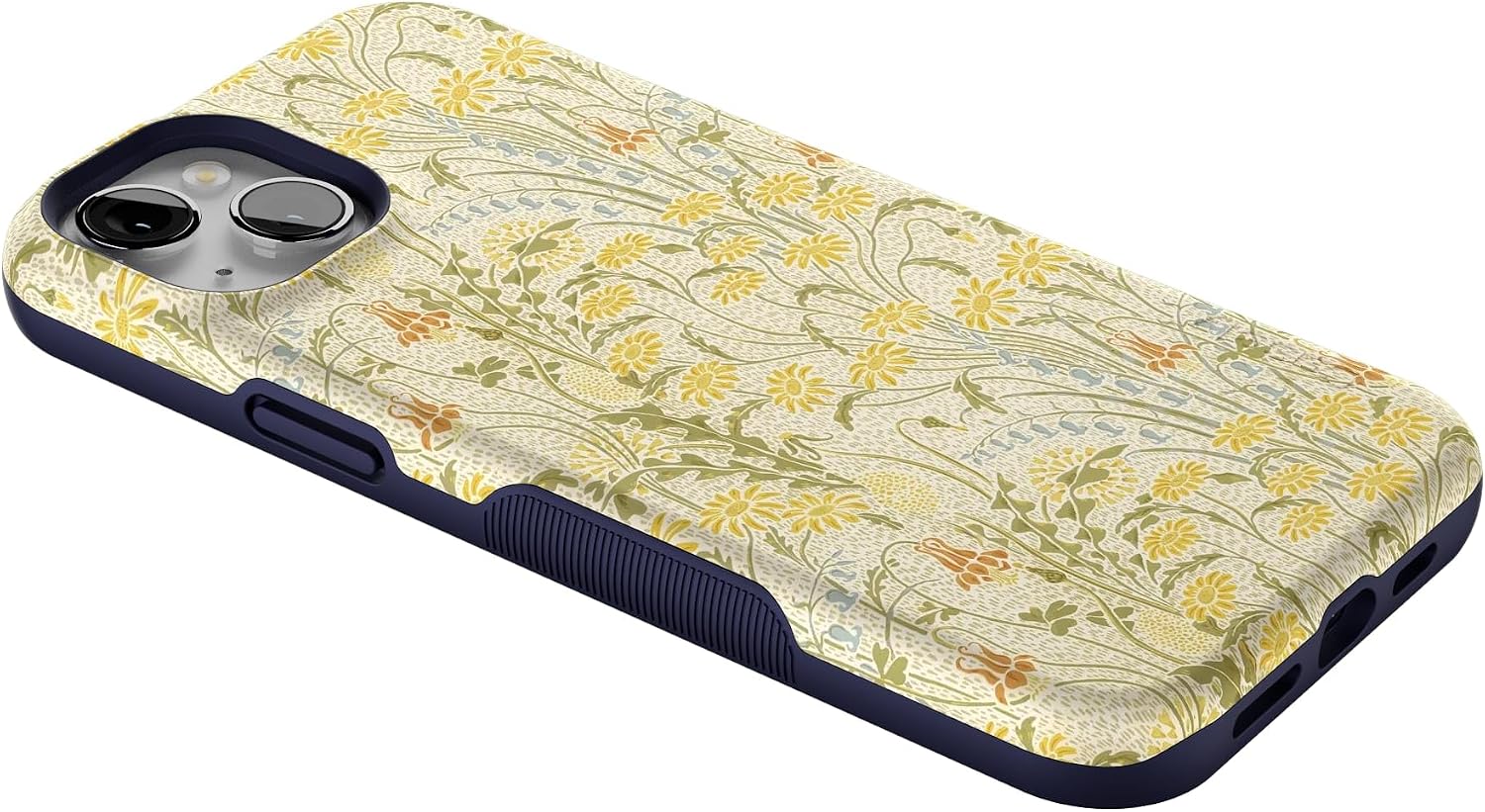 Casely iPhone 15 Case | Boho Blooms | Golden Floral | Bold Protective Design | Compatible with MagSafe