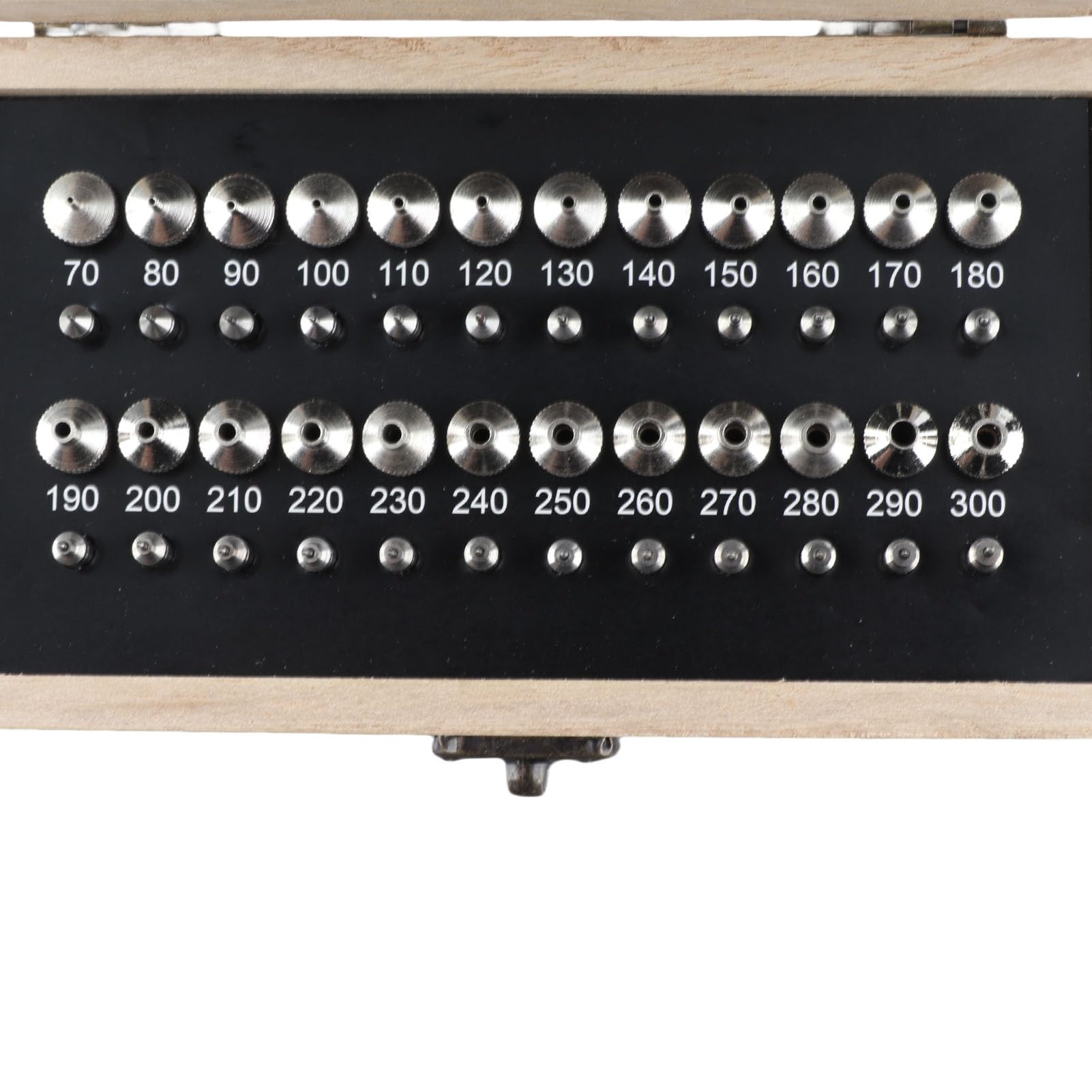 Juego de prensa para cerrar la caja trasera de relojes, herramienta de relojero de aleación de aluminio con 48 troqueles con orificio para joyería, mango ergonómico para tiendas de