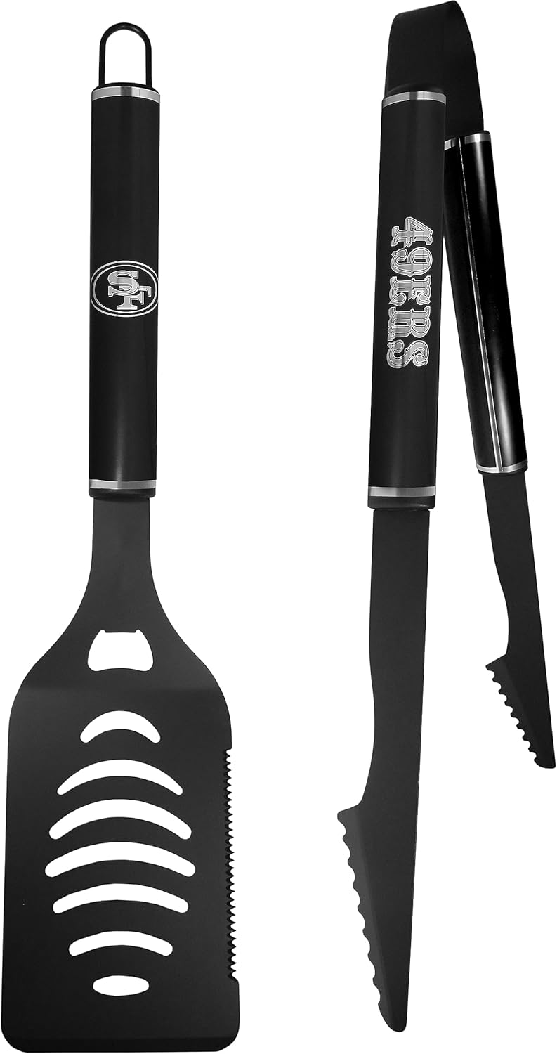 Siskiyou Sports NFL San Francisco 49ers 2 pc Monochromatic Tailgate BBQ Set Team Colors, One Size