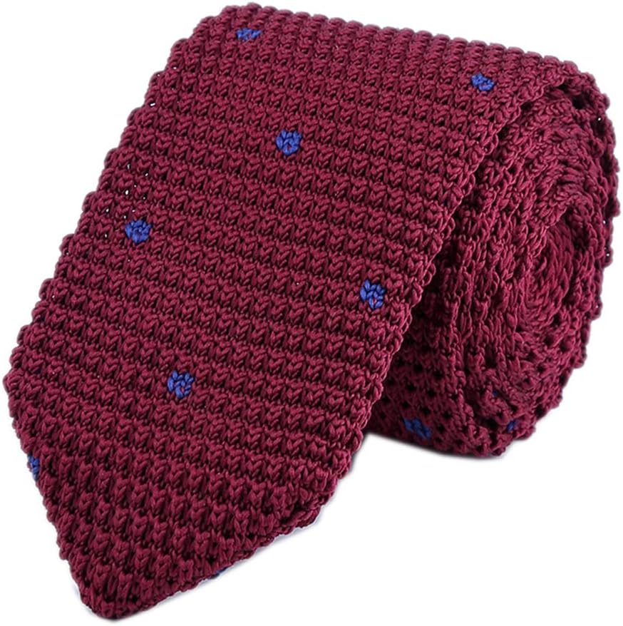 Men's Skinny Smart Knit Ties Vintage Casual Formal Basic Designed Neckties 2.4"