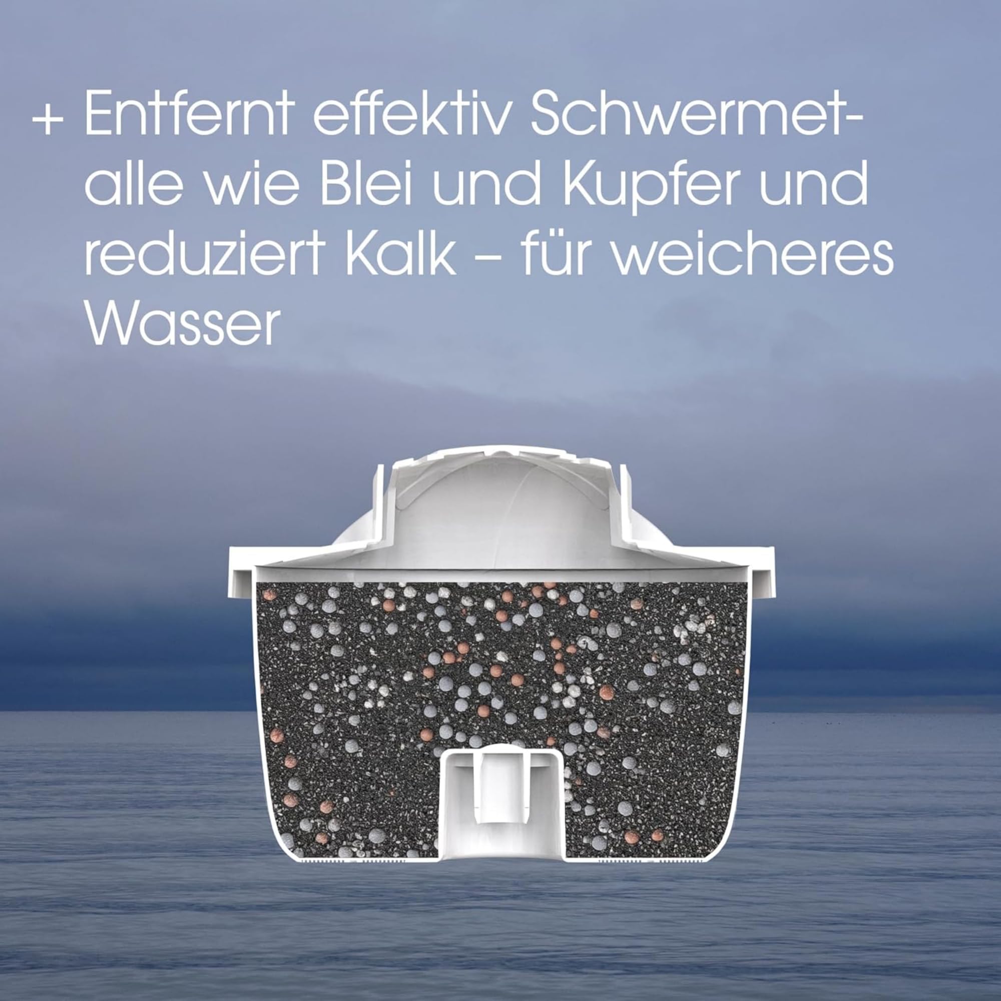 STELTON EM77 Wasserfilterkanne 2 L Smoke + Magnesium+ Wasserfilter 3er-Pack – Ersatzfilterkartuschen – Reduziert Chlor, Kalk & Verunreinigungen
