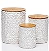 25DOL Engraved Ceramic Kitchen Canisters Set of 3