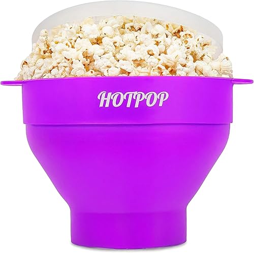 Miniatura 23 de El original Hotpop - Palomitas de maíz para microondas, máquina de palomitas de silicona, cuenco plegable sin BPA y apto para lavavajillas - 20