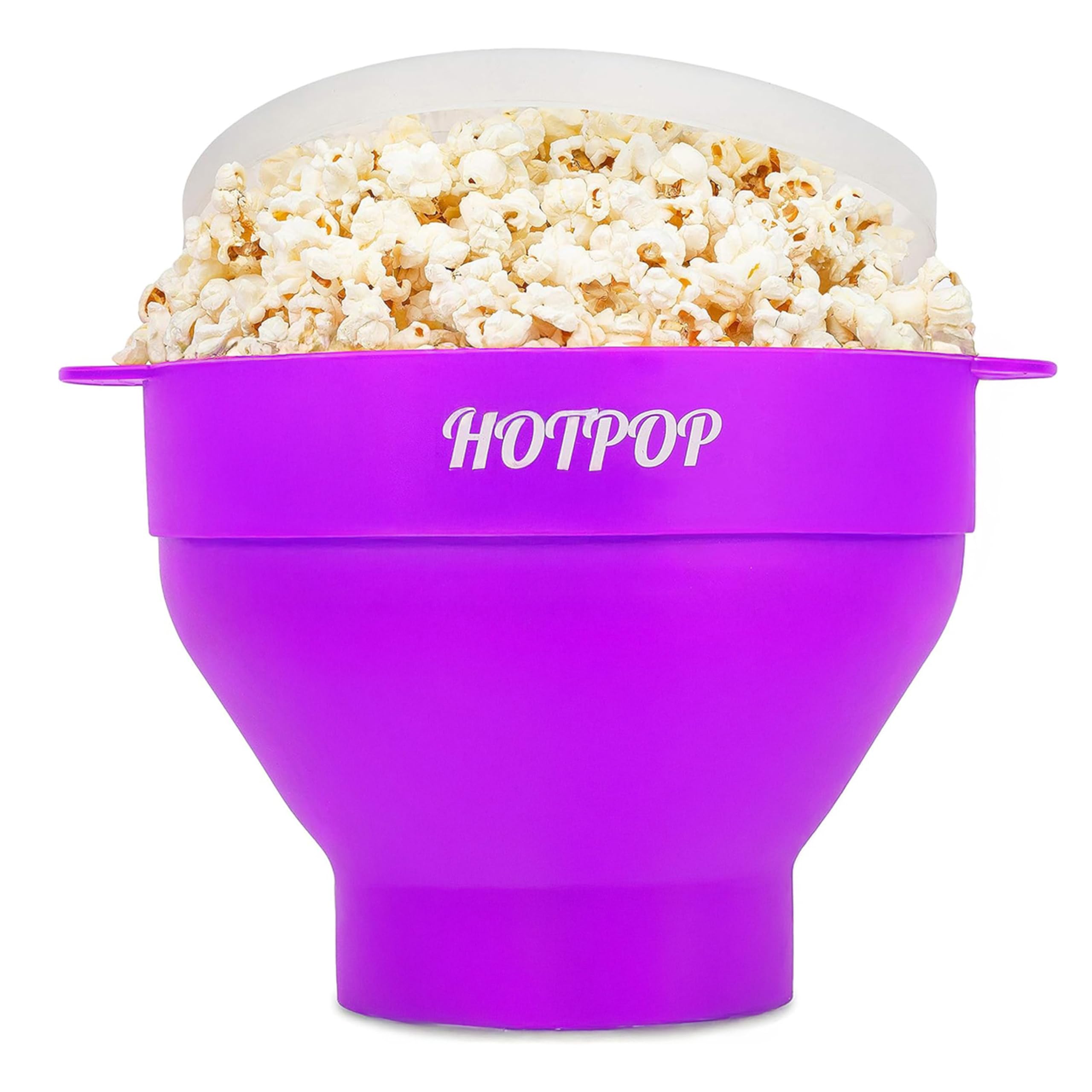 HOTPOP (Purple) - The Original Microwave Popcorn Popper, Silicone Popcorn Maker, Collapsible Bowl Bpa Free and Dishwasher Safe- (Purple)
