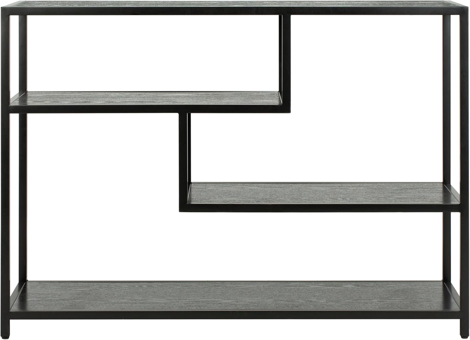 Safavieh Home Reese Mid-Century Modern Black and Matte Black Console Table