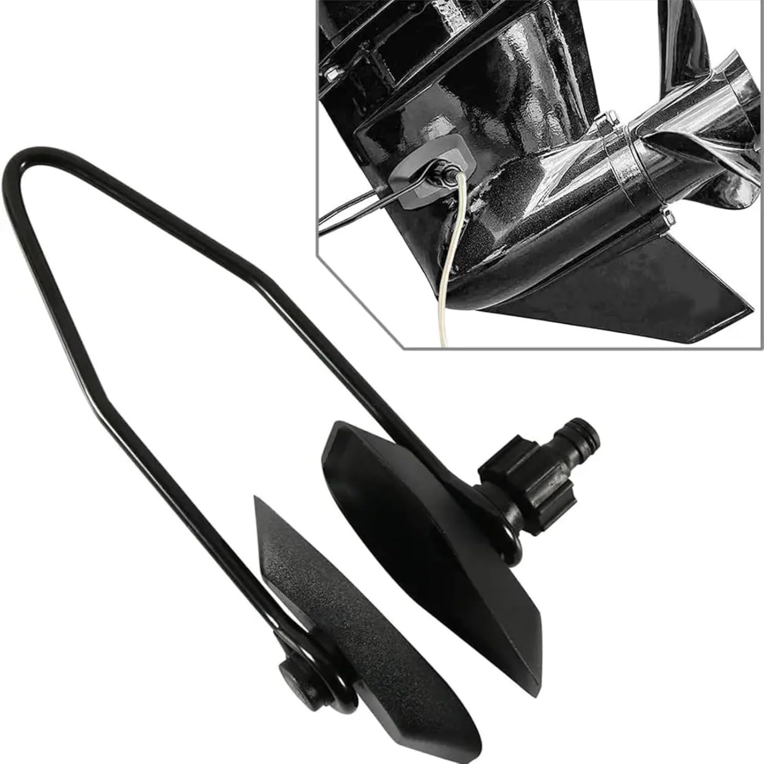 Universal Marine Grade Outboard Motor Flusher - Rectangular Spring Steel & Rubber Water Flusher