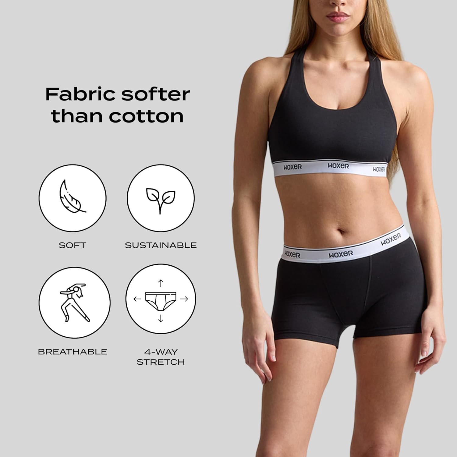 Woxer Womens Boxers - Star 3" Boy Shorts Underwear for Women - Boxer Briefs - Image 5