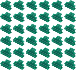 uxcell Greenhouse Clamps for 5/16inch PVC Pipe, 40pcs Greenhouse Film Clamps Shading Net Rod Clip Garden Hoops for Row Cover, Greenhouse Plastic Sheeting(Dark Green)