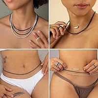 Vista 5 de [2 MM/280 piezas] Cuentas de acero inoxidable negras redondas de metal espaciador a granel para hacer joyas DIY, collar, pulsera