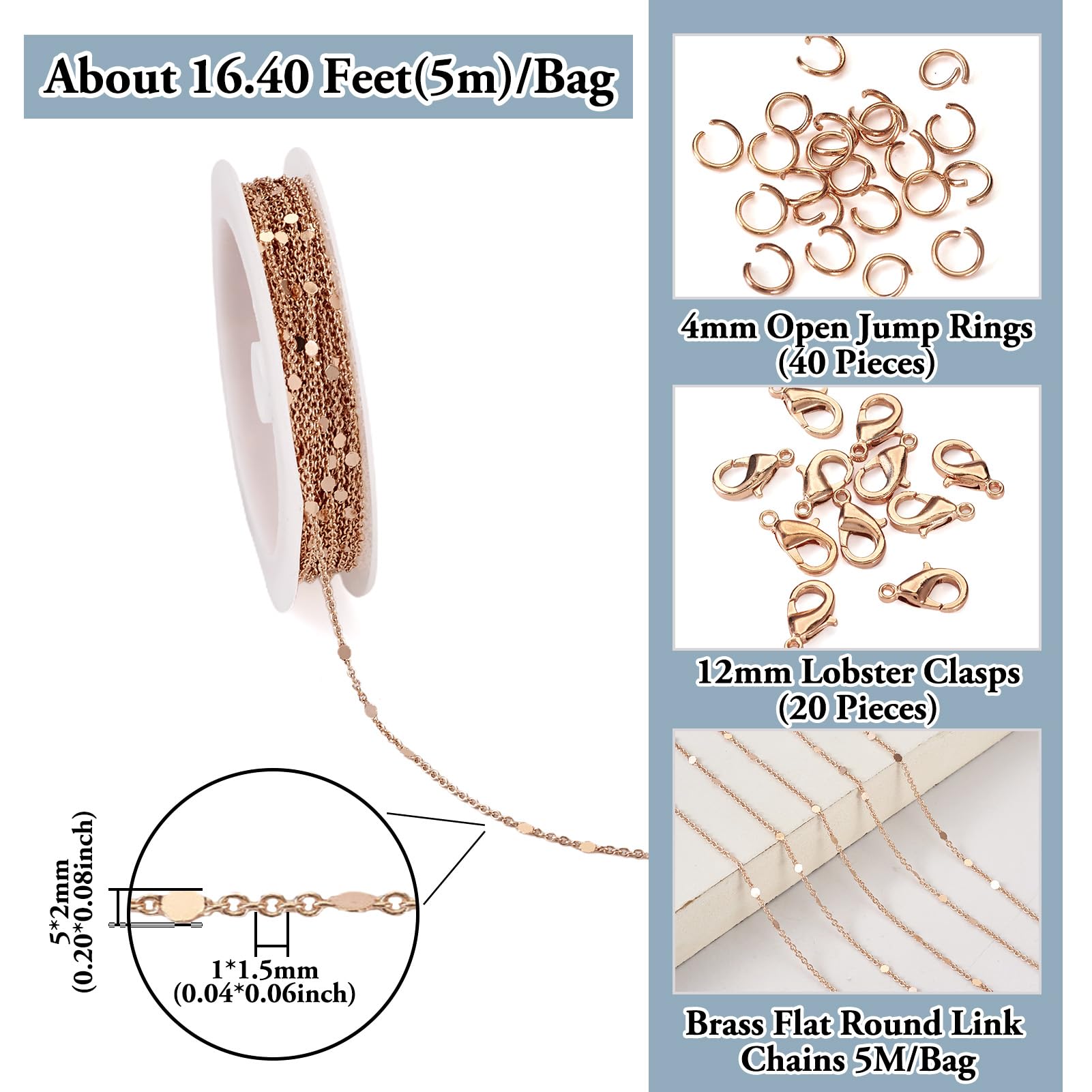 Chaine A Maillons Plats Couleur Platine Sans Nickel-7x5mm