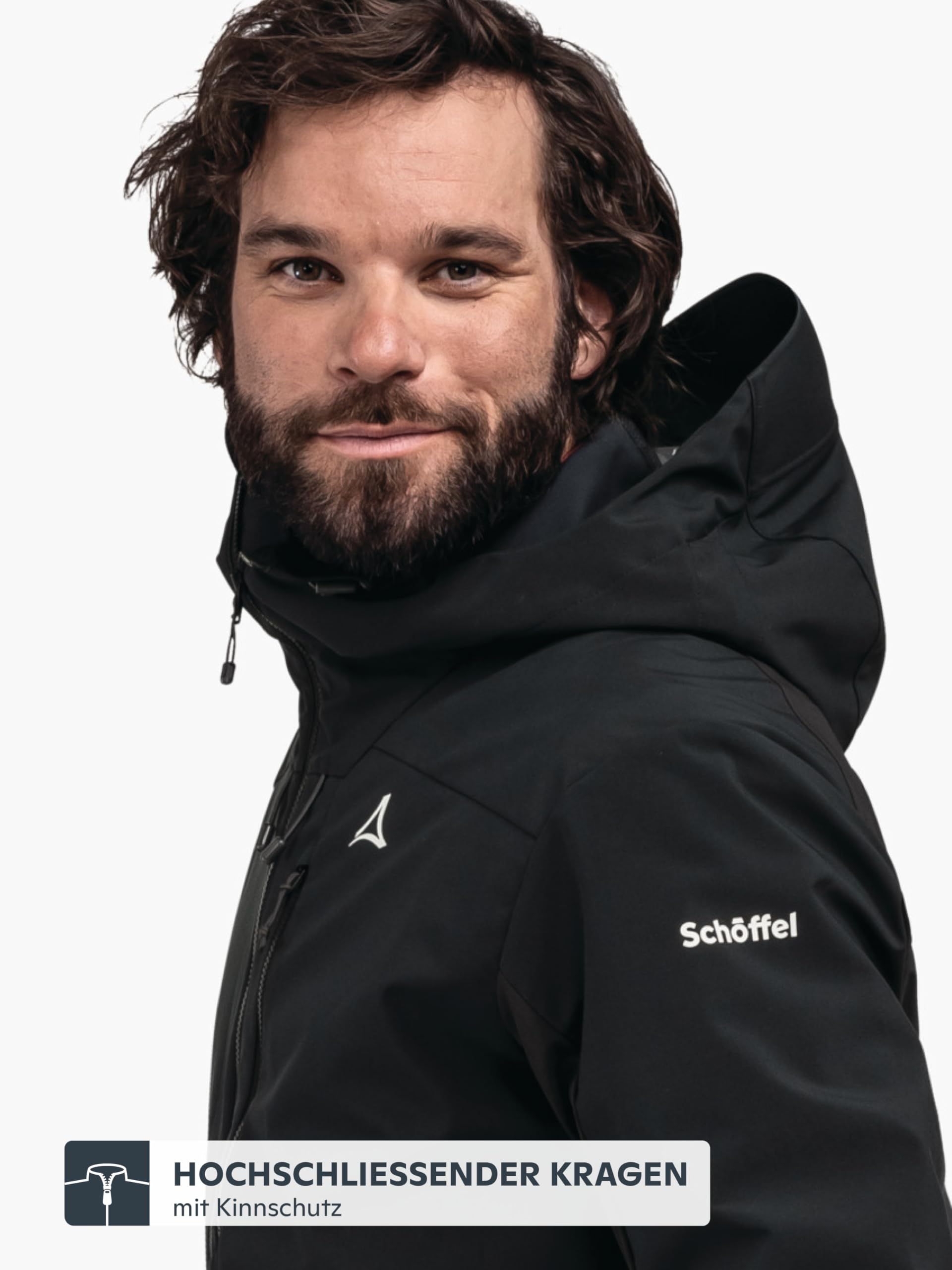 Schöffel Herren Hybrid Jk Style Salza MNS, MTB Jacke mit helmtauglicher Kapuze, wasser- und windabweisende Fahrradjacke, leichte Jacke mit 4-Wege Stretch