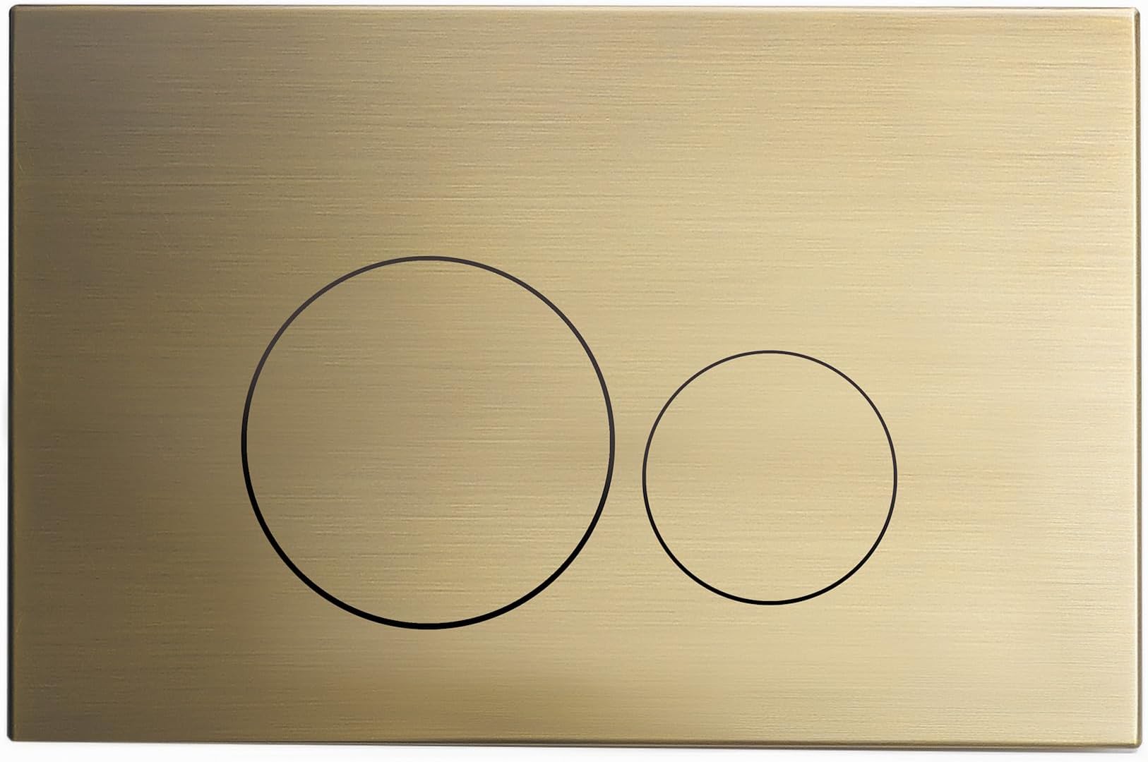 Monaco Wall Mount Actuator Flush Push Button Plate in Brushed Brass