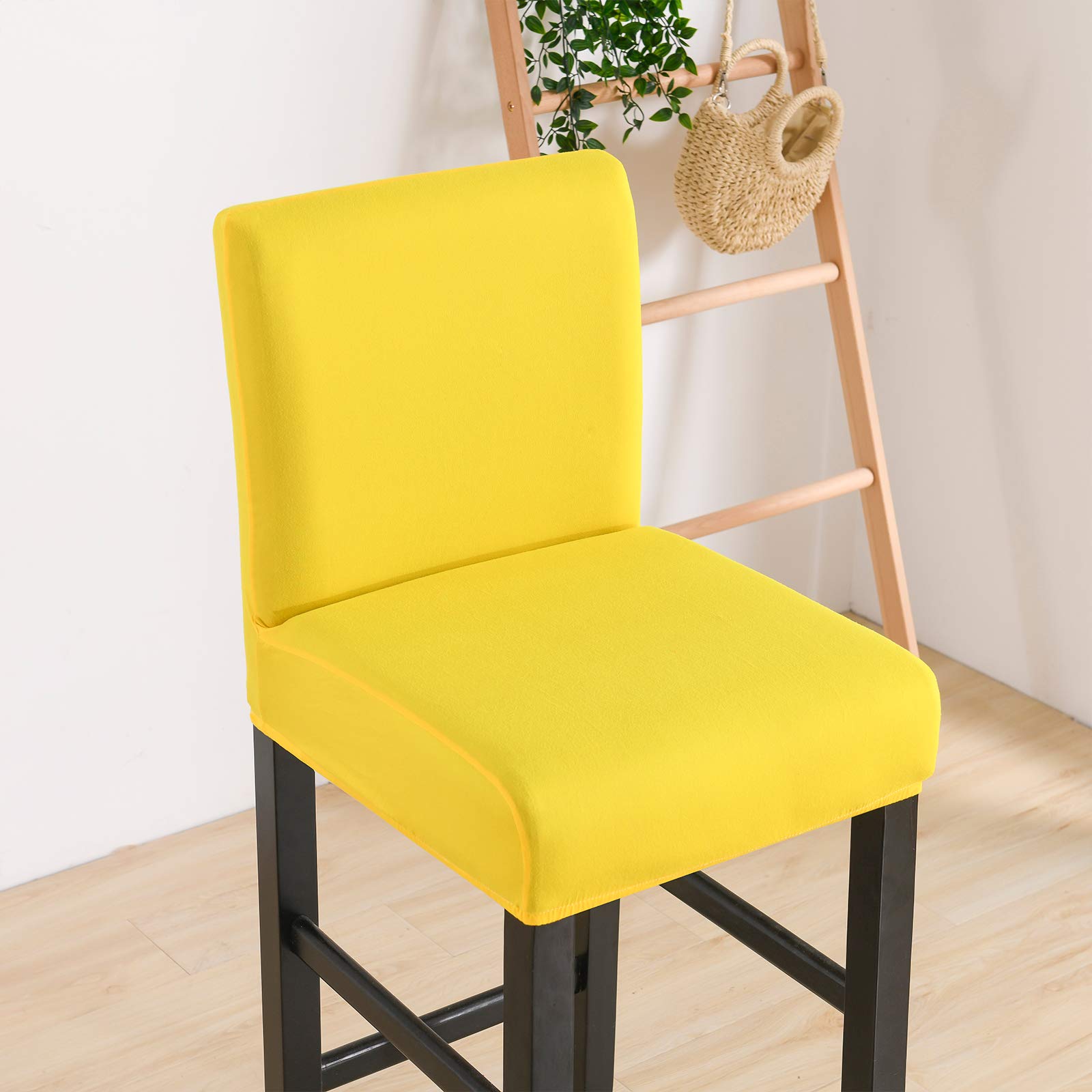 Housse de Chaise à Dossier Court en Tissu Premium Giallo Lot de 6