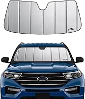 Vista 7 de Parasol de parabrisas para Ford Explorer 2020-2025, reversible, plateado/negro