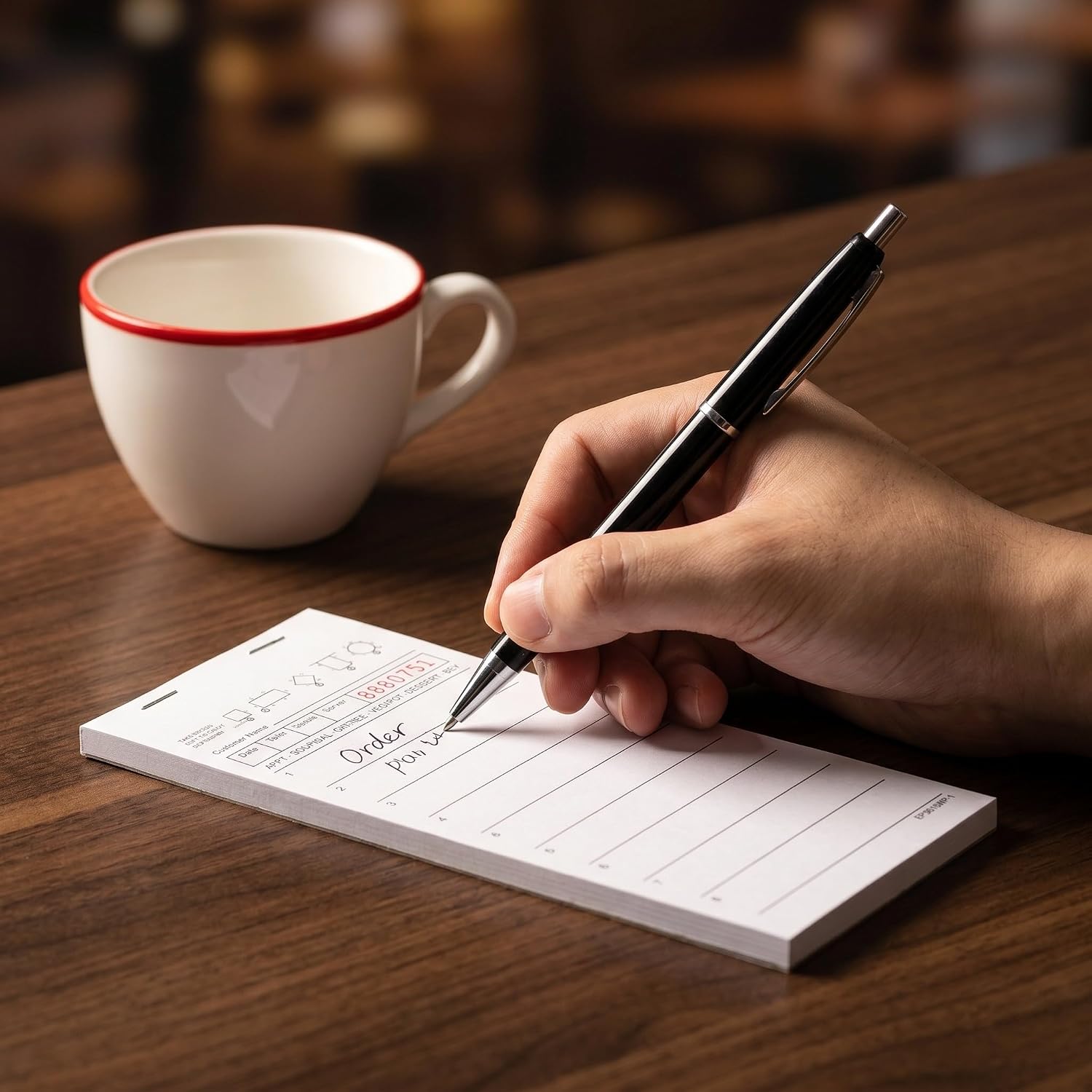 Toddmomy 5pcs Server Note Pads: Guest Checks Books for Servers Food Receipt Book Numbered Waitress Notepads for Restaurant Bar Cafes Food Trucks Hotels
