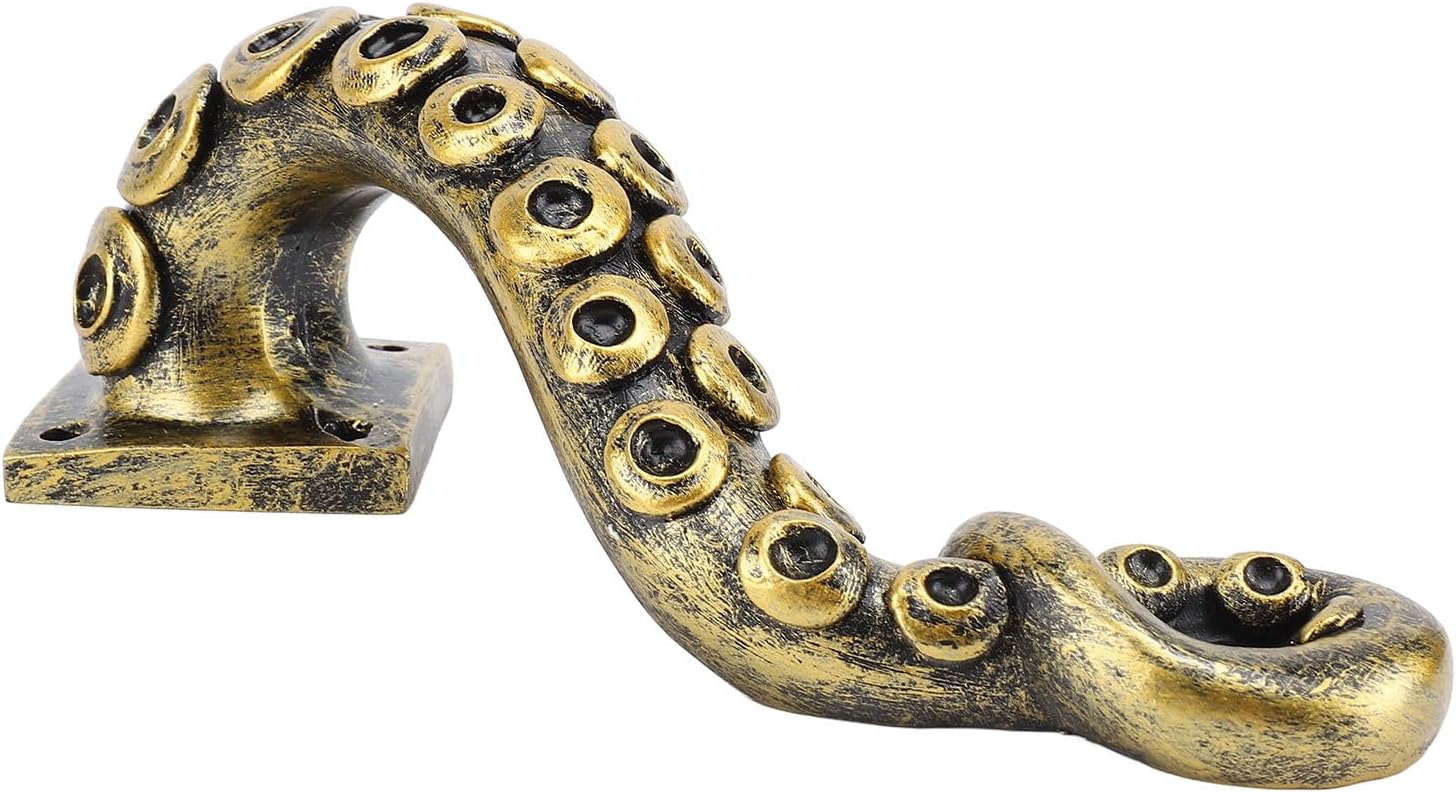 Octopus Door Handle Resin Heavy Duty Vintage Bronze Cupboard Furniture Pull Octopus Door Handle
