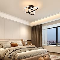 Comely Modern LED Mennyezeti Lámpa, 30W, 3375lm, Fekete Alumínium, 30cm, Meleg Fehér 3000K, Nappaliba, Hálóba, Konyhába, Energiatakarékos 2