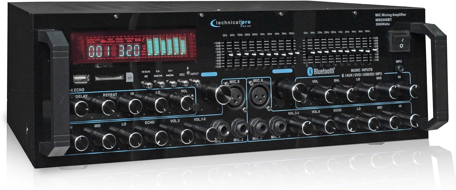 Rockville+Technical Pro YouTube Karaoke Machine System Mixer w/Bluetooth