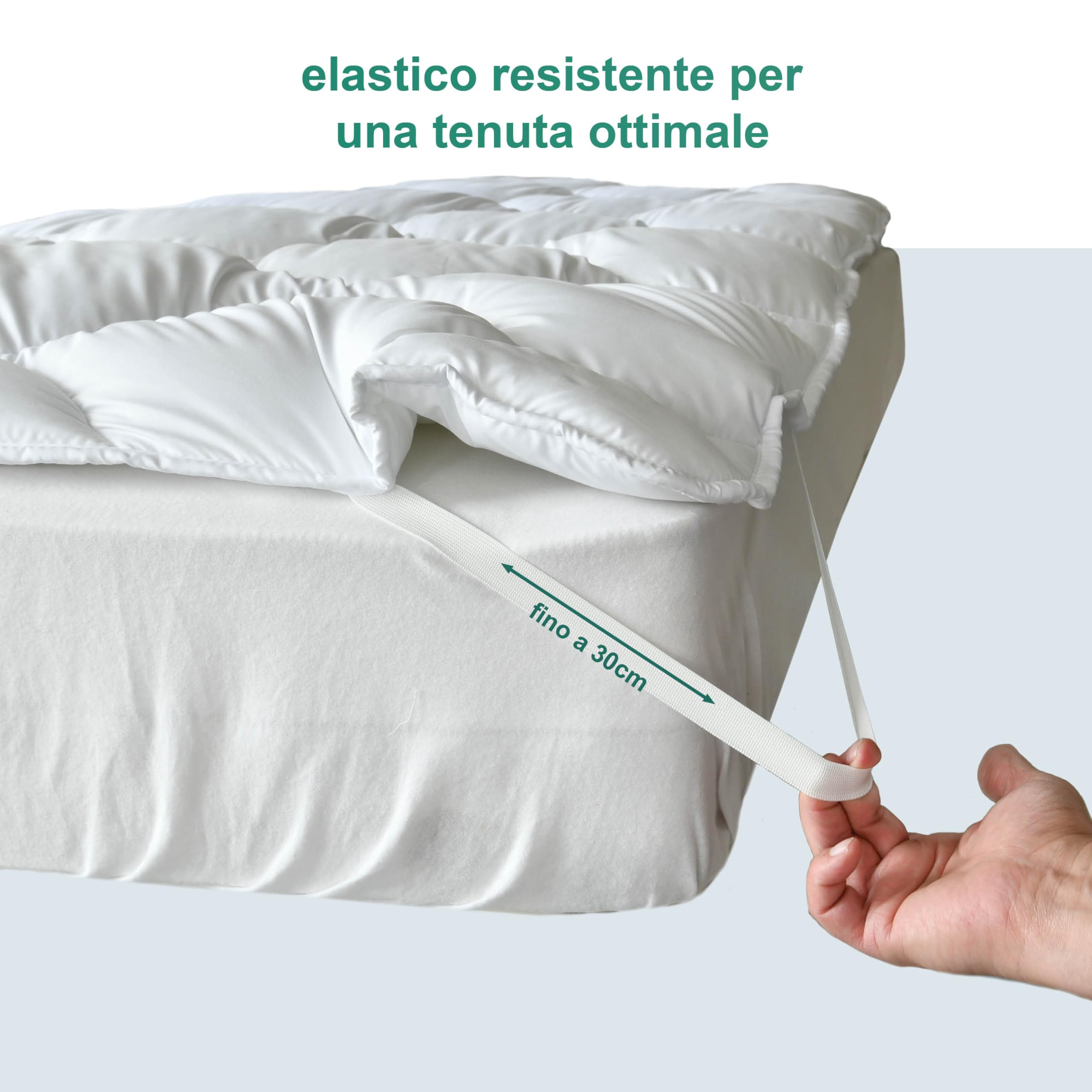 KNERST® Coprimaterasso Trapuntato 90x200 cm – Proteggi Materasso Traspirante – Lavabile fino a 95°C – Morbido Topper con 4 Elastici – Certificato Ökotex – Copertura Materasso