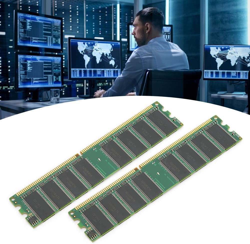 2PCS DDR Memory, 400Mhz 1GB 184Pin Memory Designed for DDR PC3200 Desktop Computer, Full Compatible Double Sided 16-Grain Memory Module Desktop Computer Upgrade