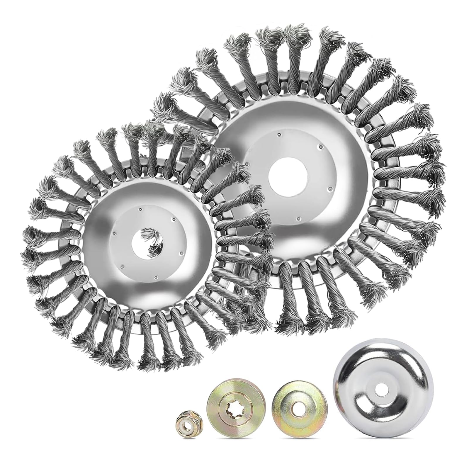 Testina Tagliaerba Per Decespugliatore - Lama 5 Foglie In Manganese, Diametro 15cm Per Giardino - Foto 2