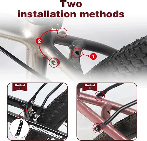 Miniatura 2 de WEEROCK Portaequipajes para bicicletas de 24 a 29 pulgadas, soporte de carga ajustable de aleación de aluminio, para bicicletas de 24 a 29 pulgadas,