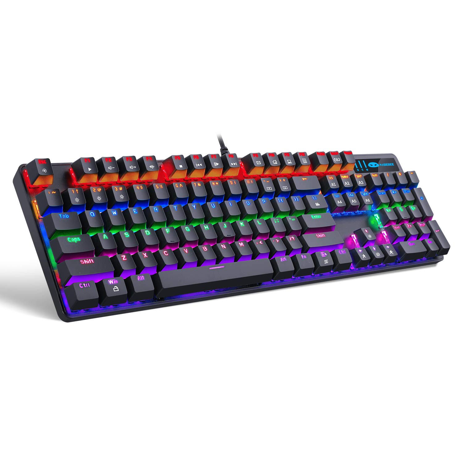 Buy Mechanical Gaming Keyboard, MageGee Storm Rainbow Backlit Ultra