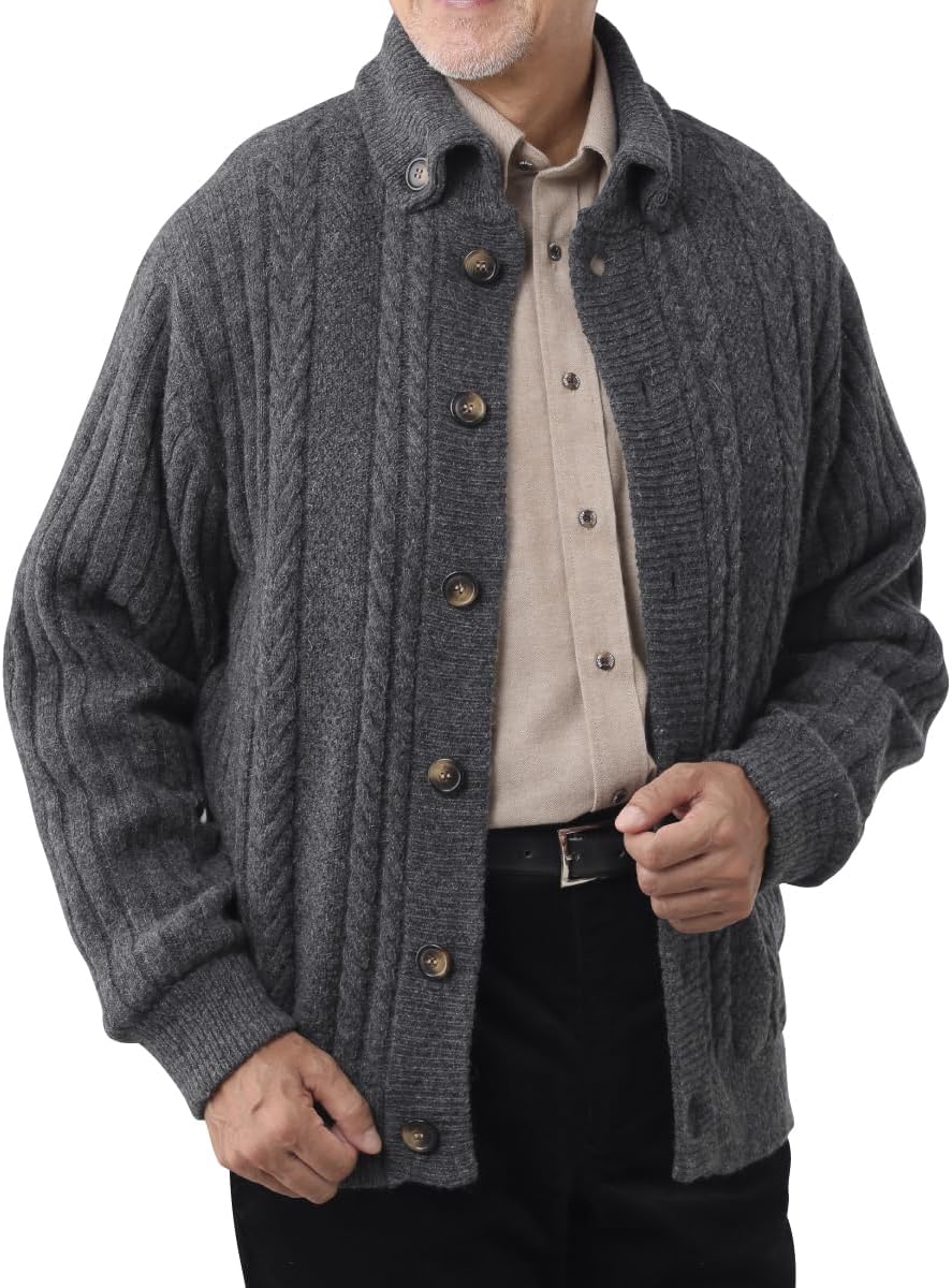 美品！アイルランド製【ケリーウーレンミルズ】ローゲージアランセーター　マスタード 美品！アイルランド製【ケリーウーレンミルズ】ローゲージアラン