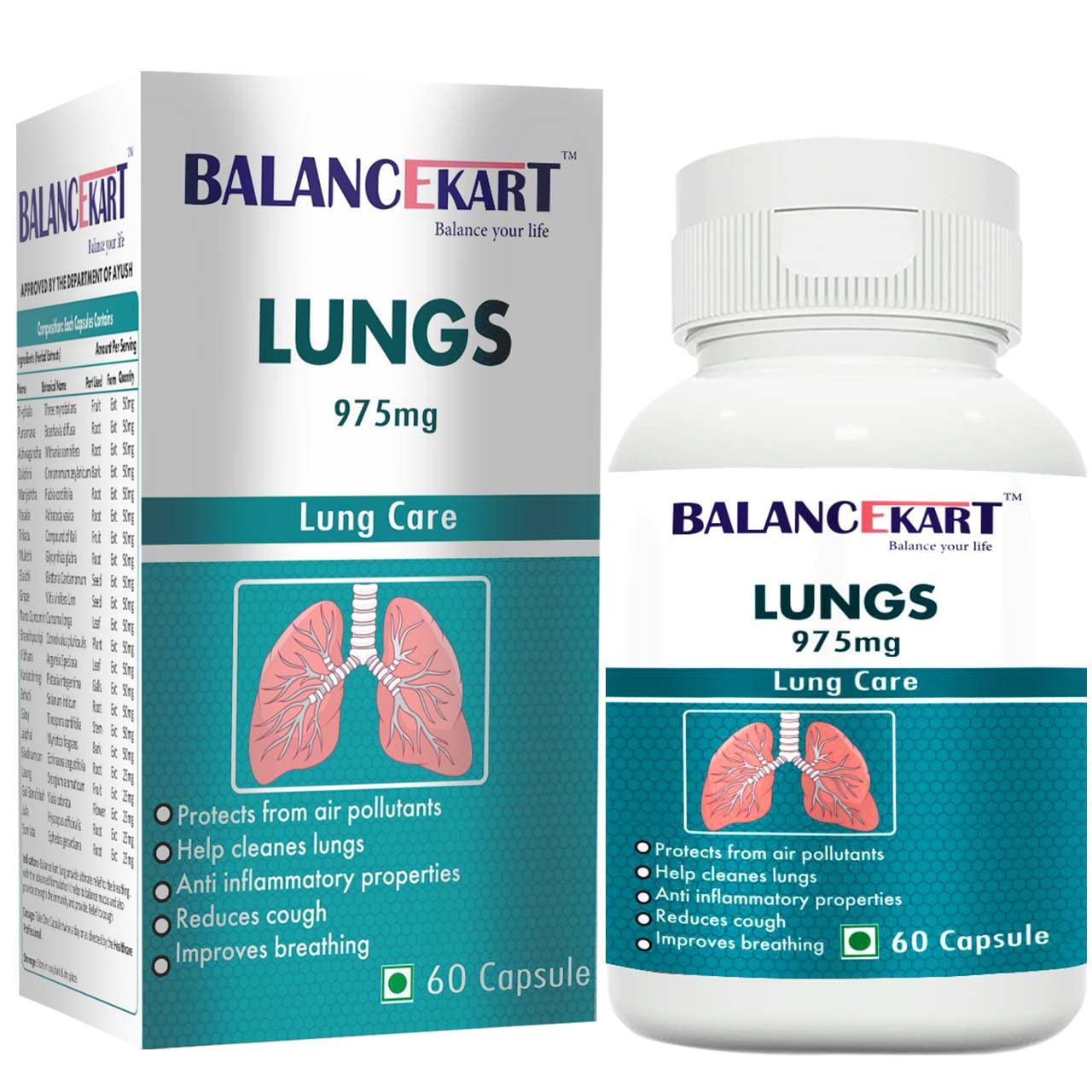 Balancekart Ayurvedic Lung Detox for Smokers, 60 Capsules, Help Cleanes Lungs, Reduce Cough & Improve Breathing, Approved By Dept. of Ayush (B0C39STXSC) Amazon Price History, Amazon Price Tracker
