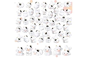 48 Pcs Mini Cow Figurines Resin Cow Miniature Cute Tiny Resin