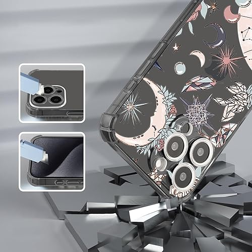 Vista 38 de Roemary Buffertech - Funda protectora para iPhone 14 Plus con diseño Golden Retriever, diseño de arcoíris con protector de pantalla