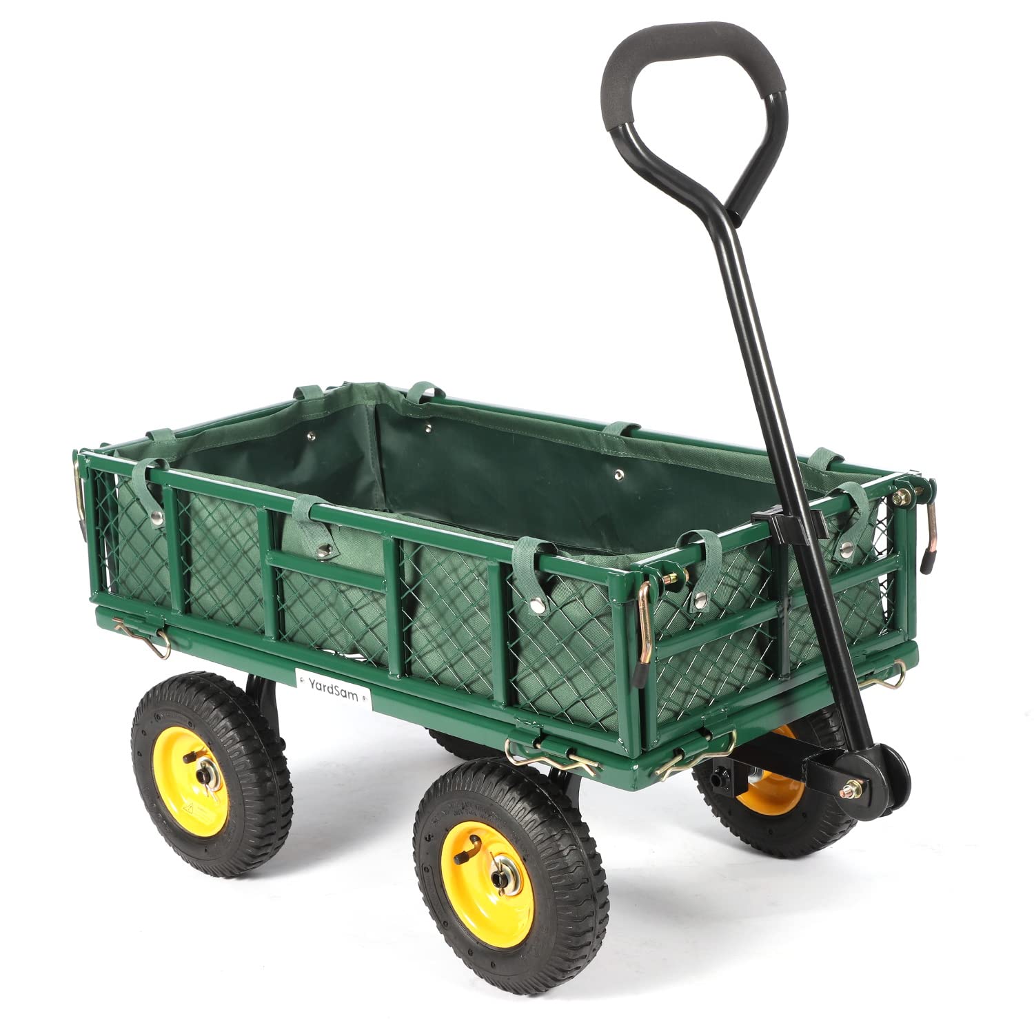Buy Yardsam Utility Steel Garden Carts and Wagons, Heavy Duty Lawn