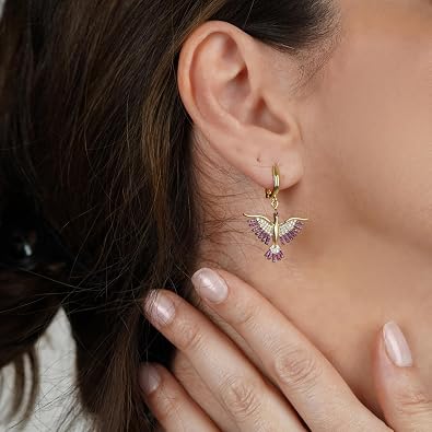 Phoenix Earrings - With 14 Carat Gold and 925 Carat Silver Options