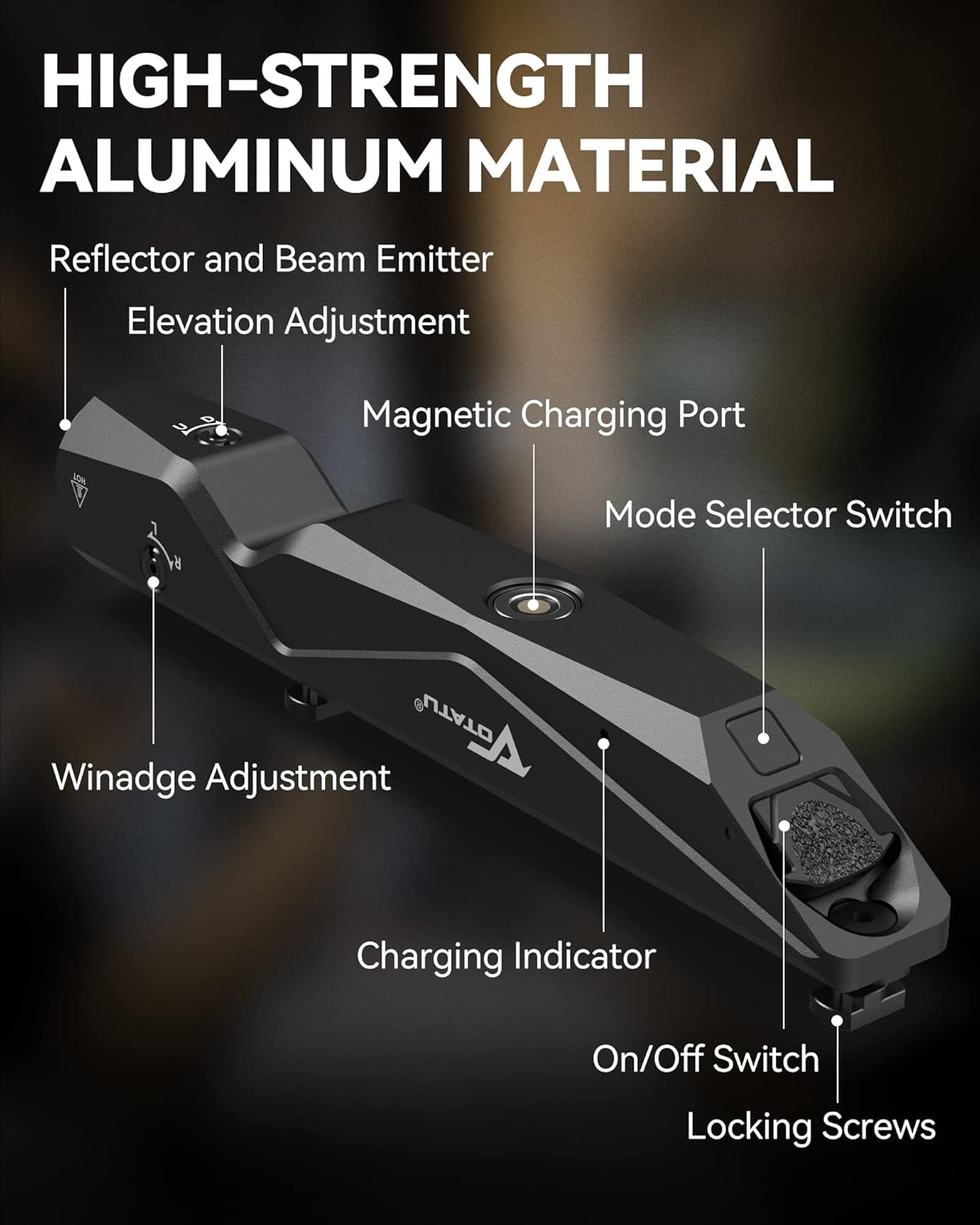 Diagram showing the three steps for M-Lok installation: Install/Uninstall, Tighten, and T-Nut Locked.