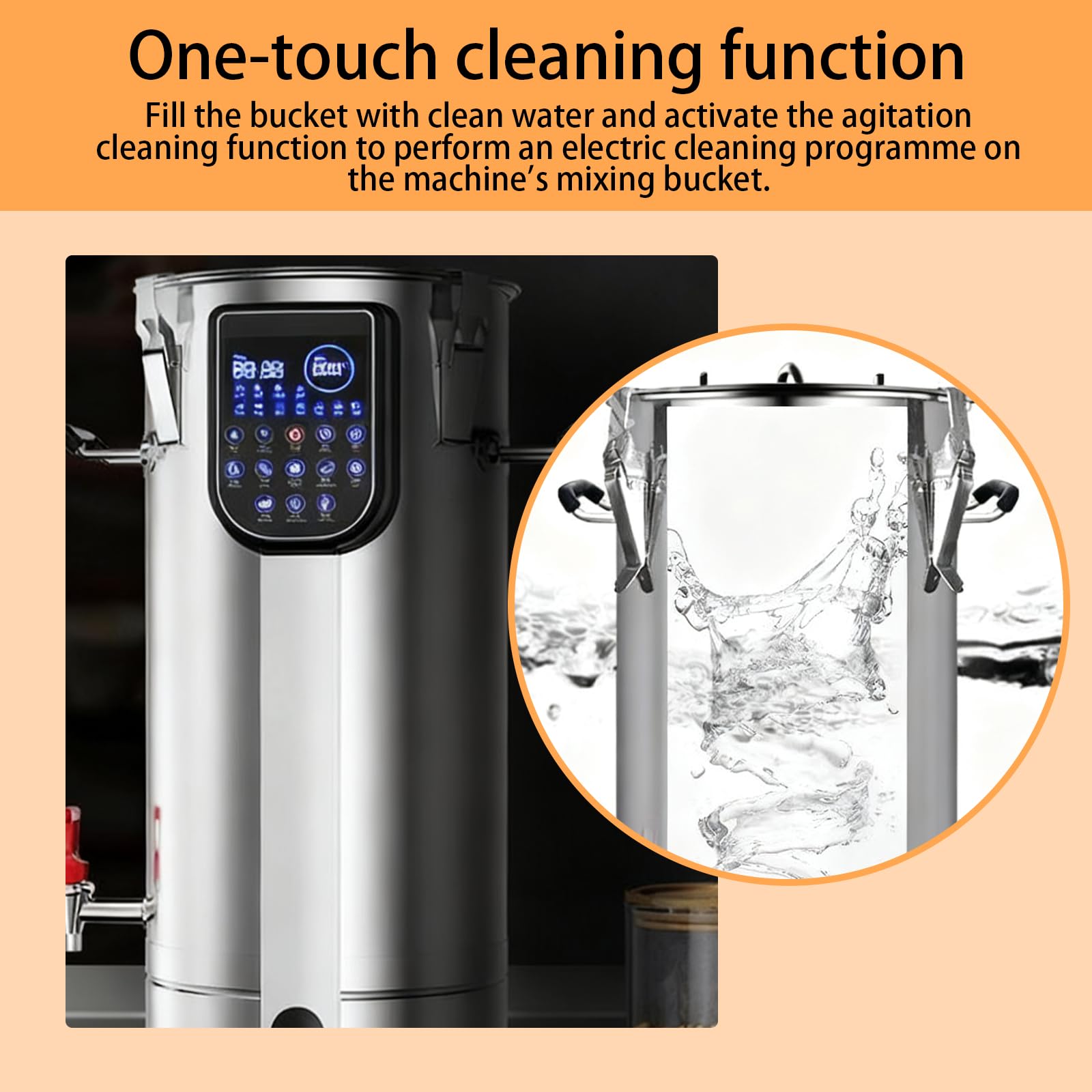 Máquina de leche de soja comercial, máquina eléctrica grande de leche de soja con separación de escoria, molienda automática y mantenimiento de la guerra, para cocina, restaurante, 13 litros
