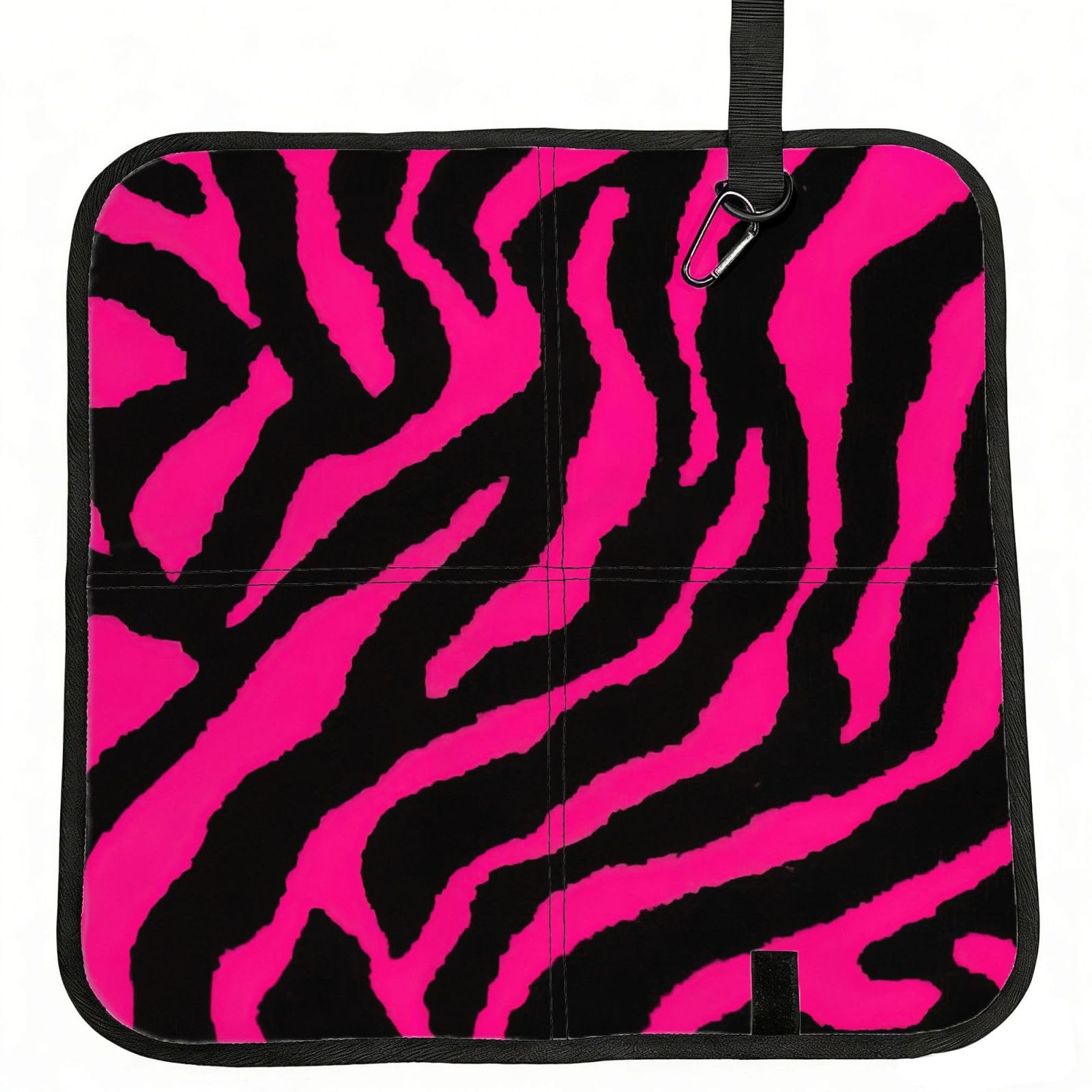 AYYQWE Zebra Tiger Leopard Pink Print Foldable Seat Cushion Portable Chair Pad Office Commuting Picnic Camping Outdoor