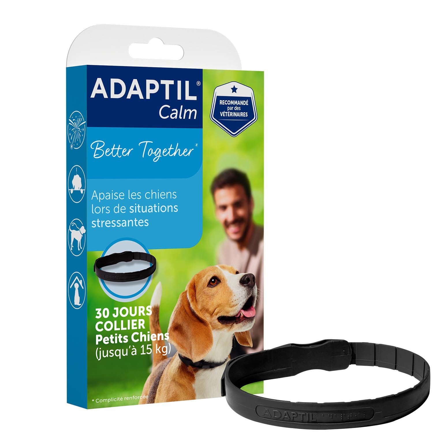 ADAPTIL Calm – Anti-Stress pour Chien – Collier Petits Chiens – Taille S