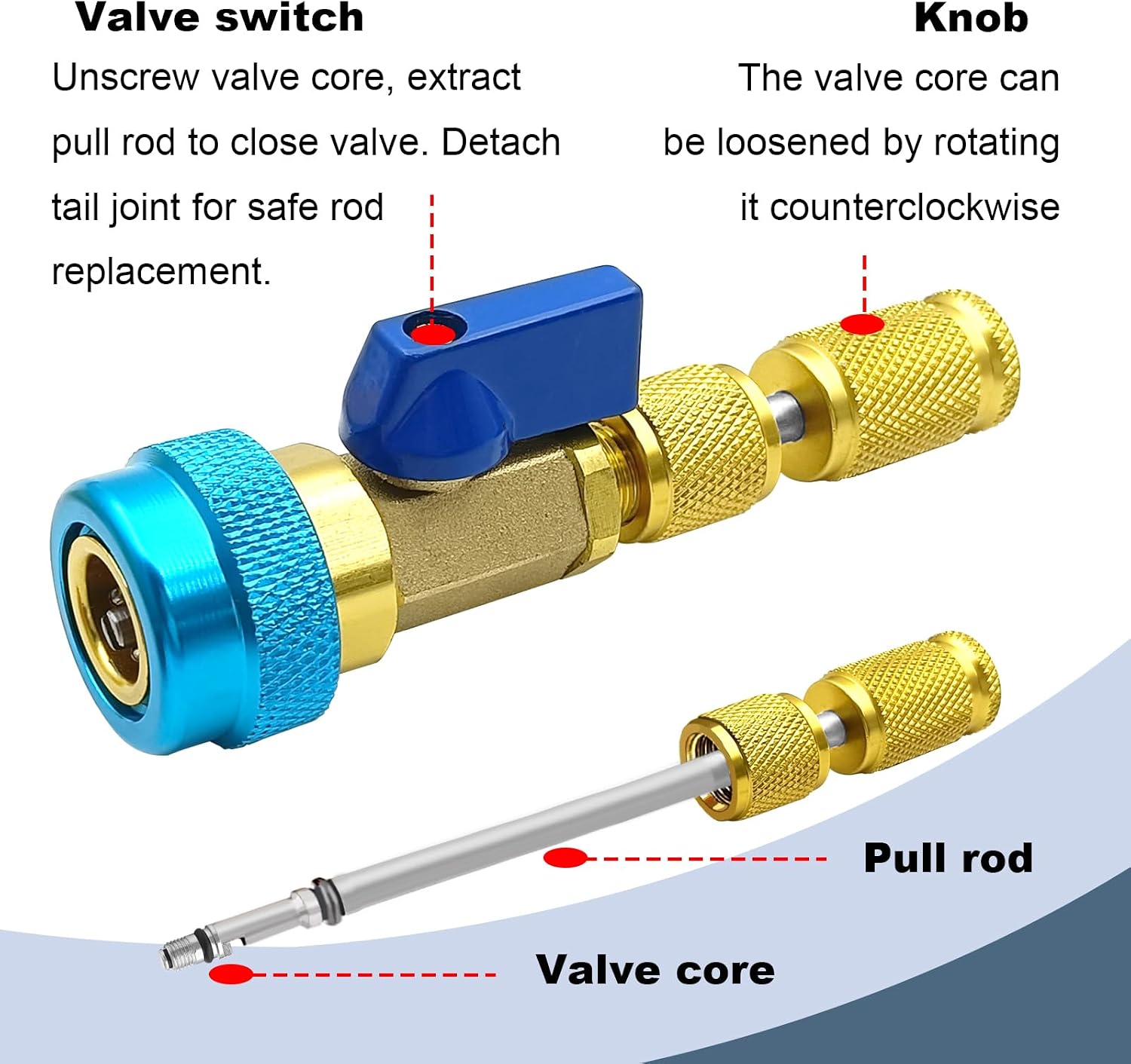 31Pcs A/C Valve Core Tool Kit R134A Remover Installer Set