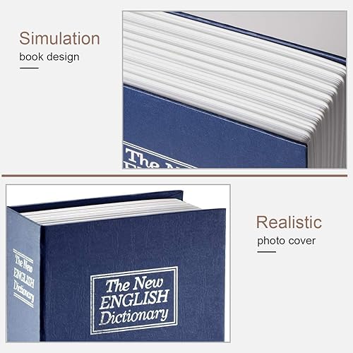 Vista 74 de Jssmst SM-BS04 – Caja fuerte de metal para el hogar con cerradura de combinación en forma de libro como distracción 2017, negro